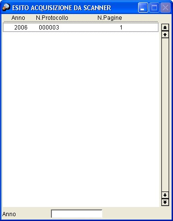 esito aquisizione scanner
